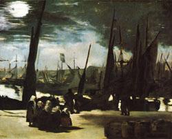Edouard Manet Moonlight over the Port of Boulogne china oil painting image